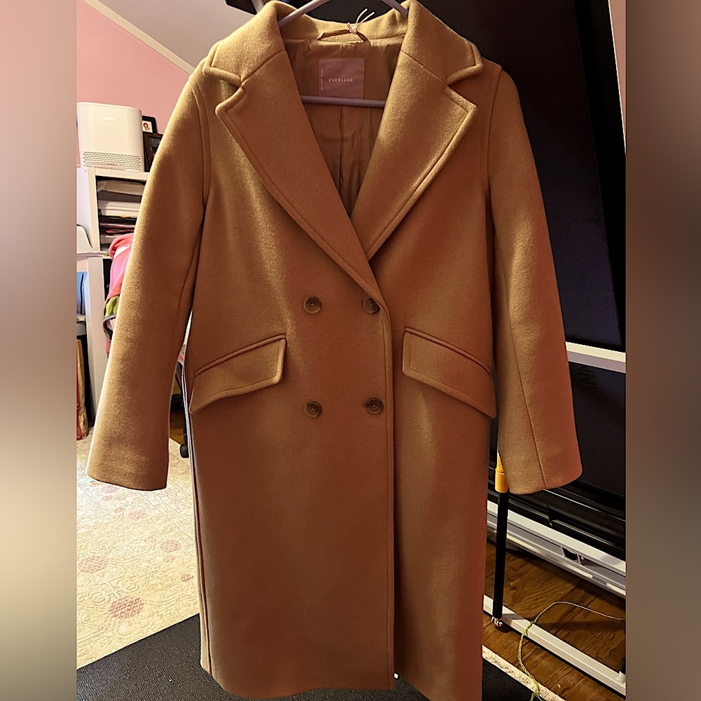 Everlane Double-breasted Wool Coat, S, EUC